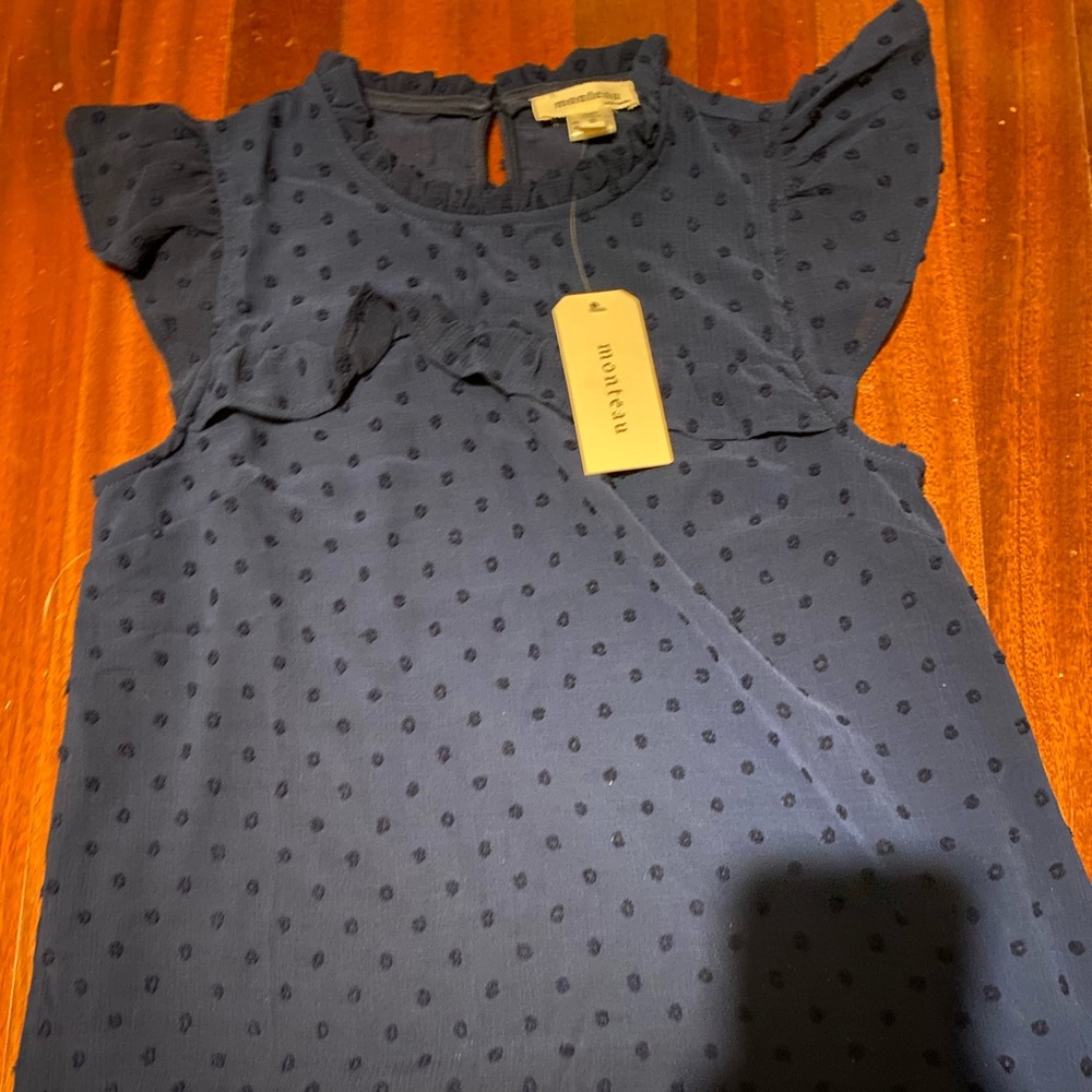 Monteau Navy Dress Shirt